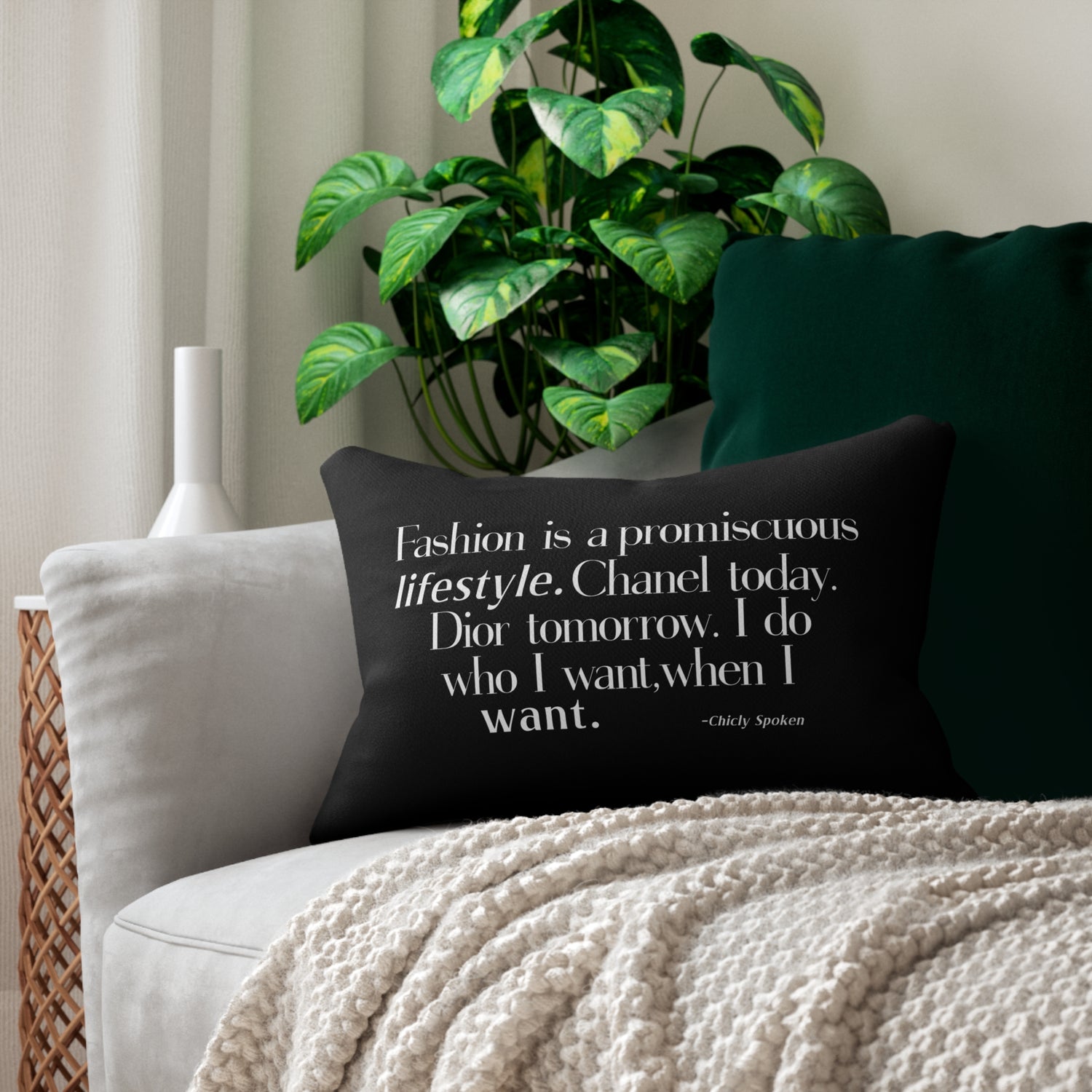 Fashion is a promiscuous lifestyle pillow - Tonyalicious Tees
