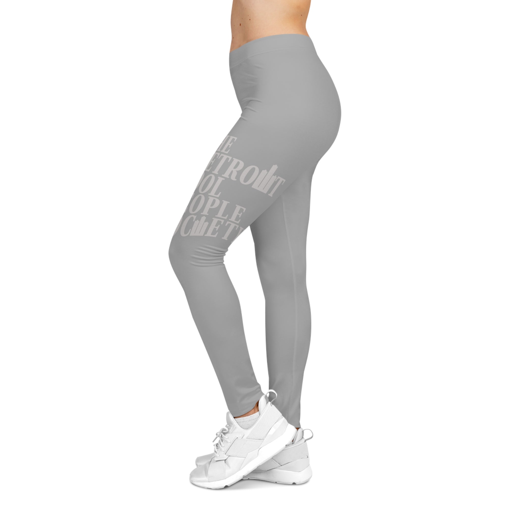 The Detroit Cool People Society Printed Leggings - Grey - Tonyalicious Tees