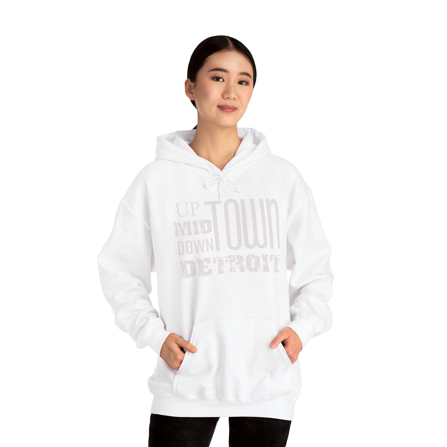 Up, Mid, Downtown Detroit Hoodie - Multicolor Print - Tonyalicious Tees