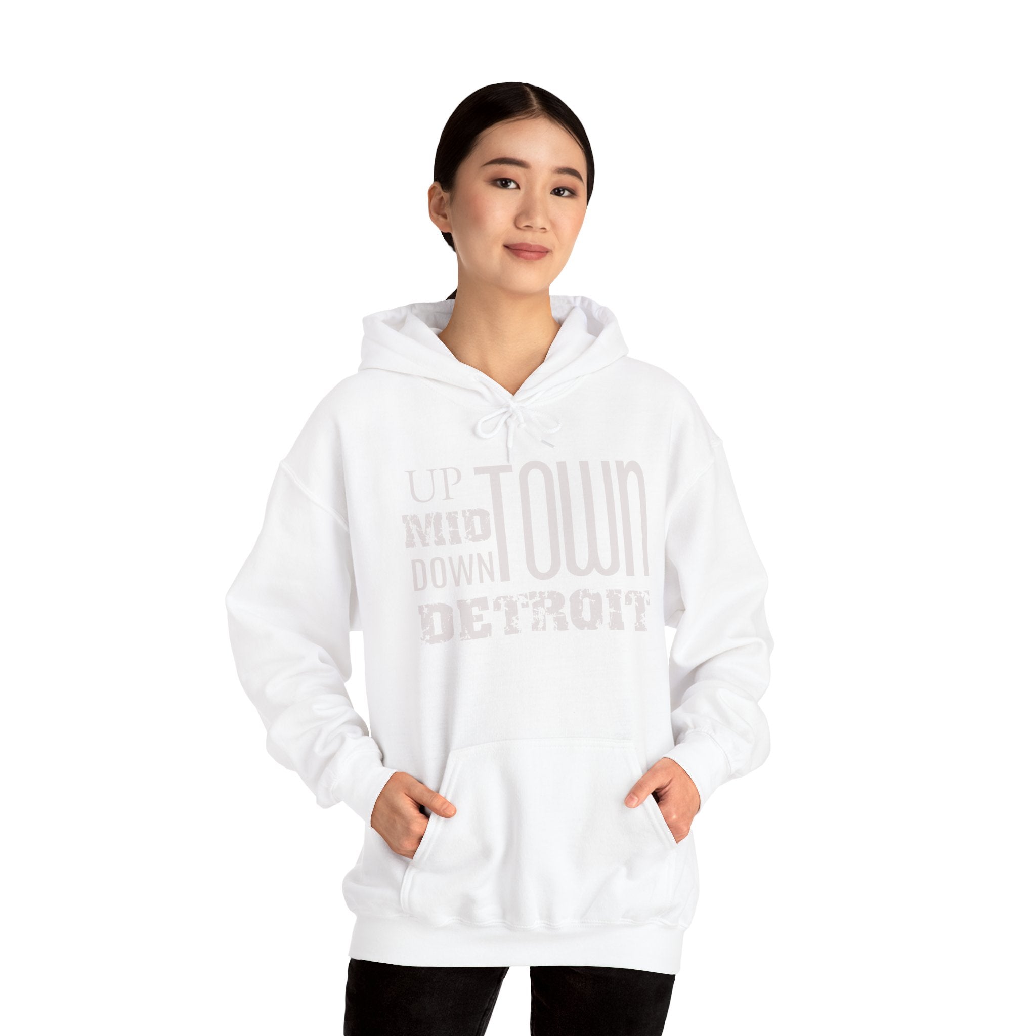 Up, Mid, Downtown Detroit Hoodie - Multicolor Print - Tonyalicious Tees
