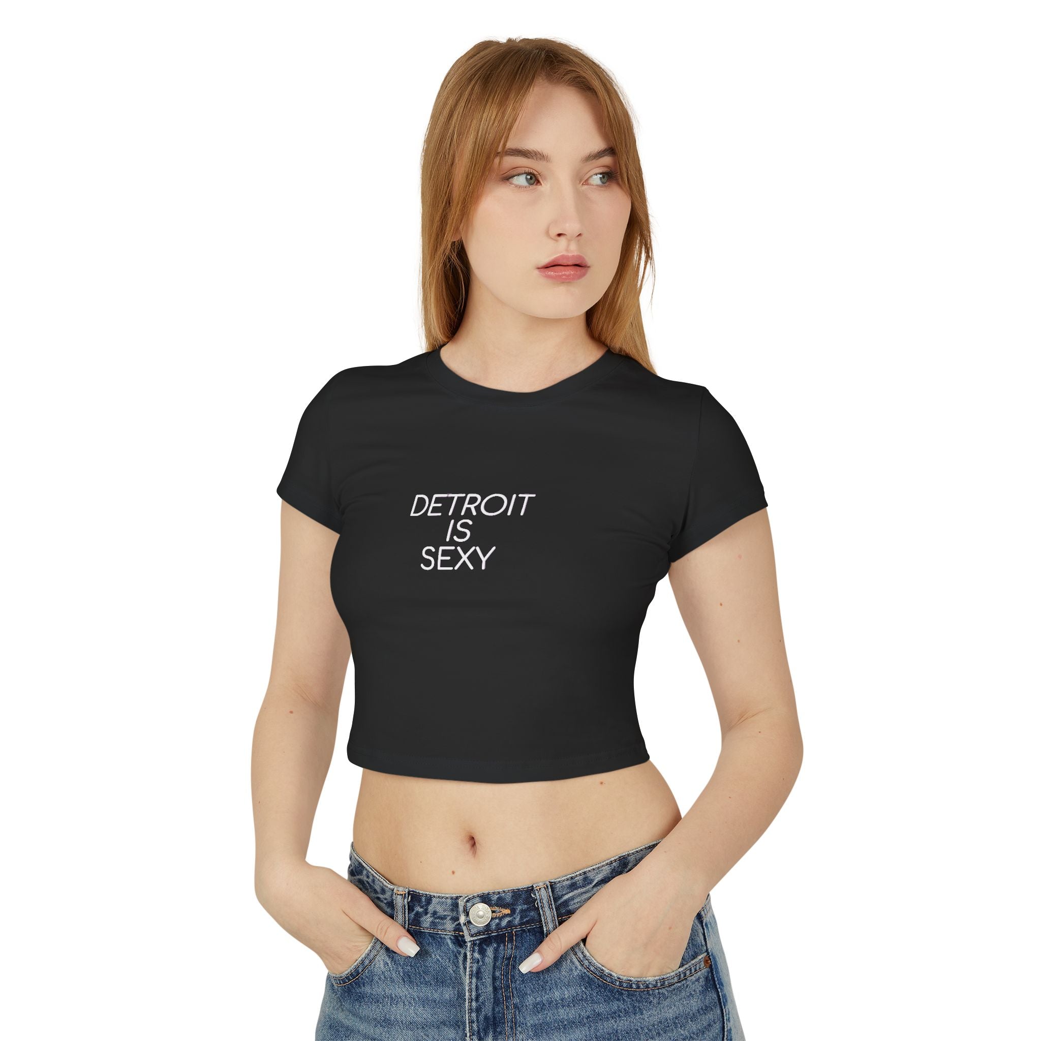 Detroit Is Sexy Ladies Baby Tee - Front and Back Print - Tonyalicious Tees