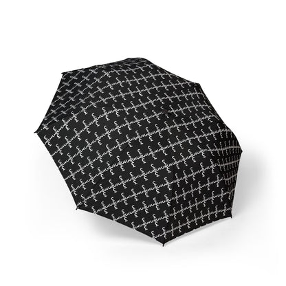 Twisted 313 Black and White Compact Foldable Umbrella - Tonyalicious Tees