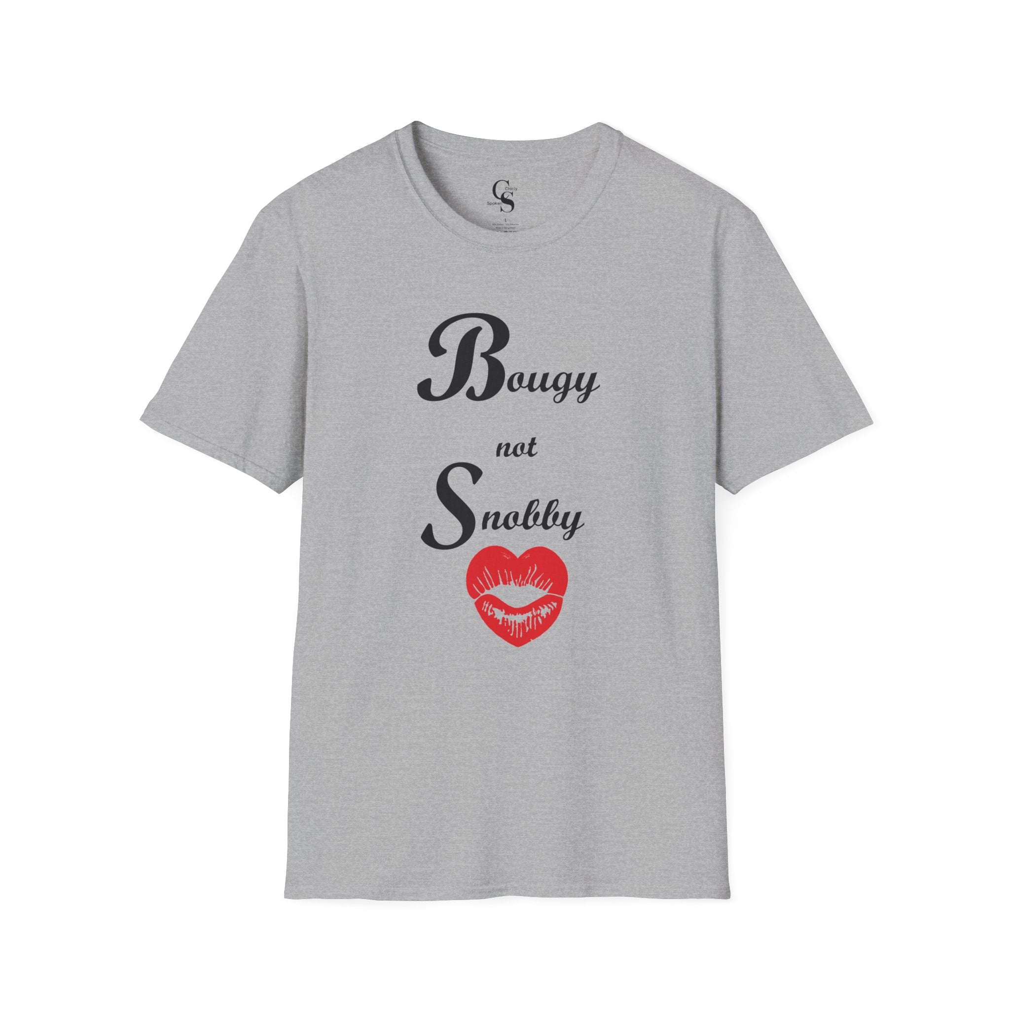 Bougy not Snobby Tee - Black Print - Tonyalicious Tees