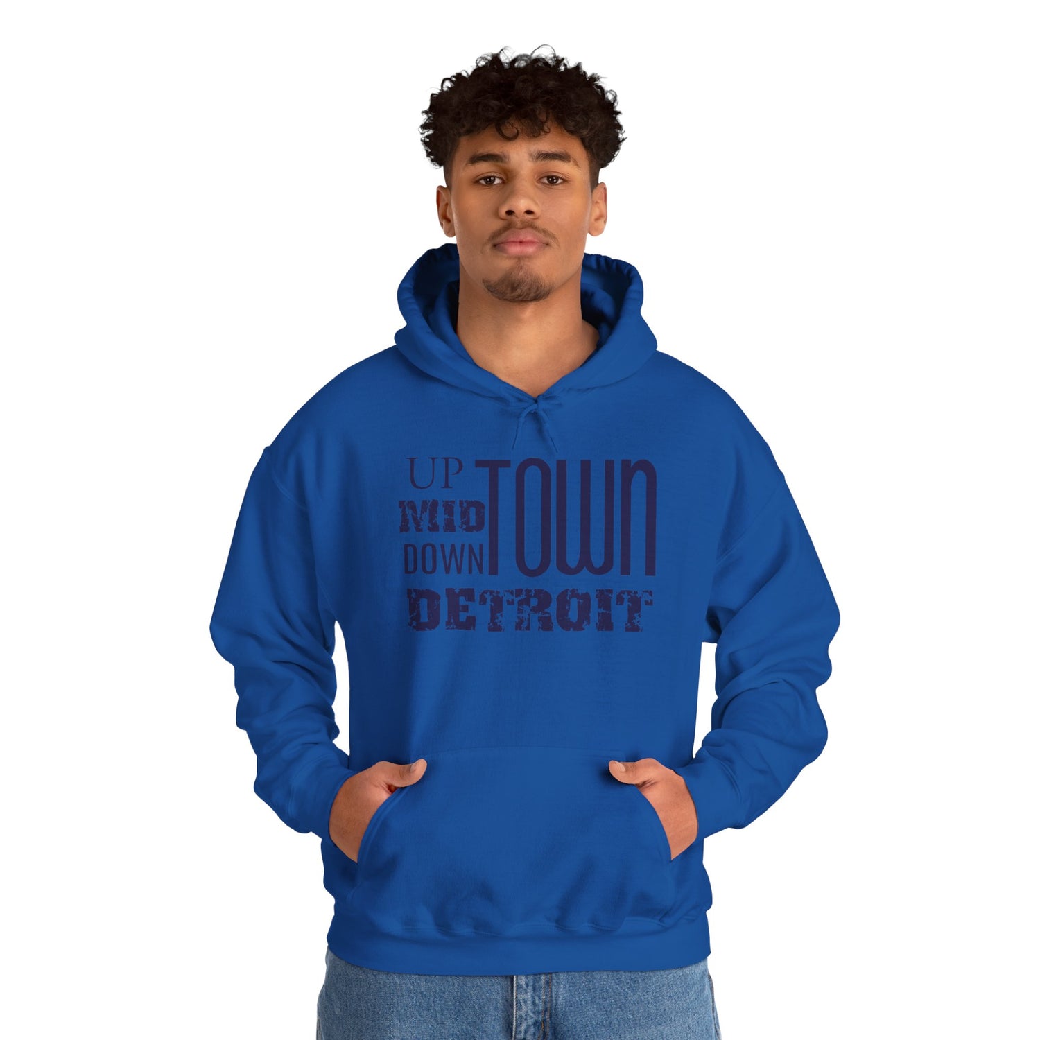 Up, Mid, Downtown Detroit Hoodie - Multicolor Print - Tonyalicious Tees