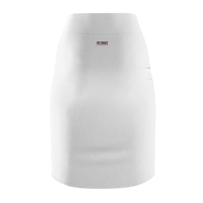 Detroit Fabulous White Mid Waist Pencil Skirt - Tonyalicious Tees