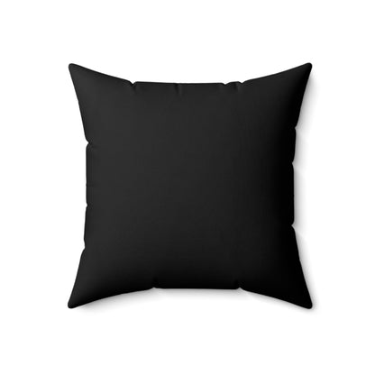 Twisted 313 Square Pillow — Black