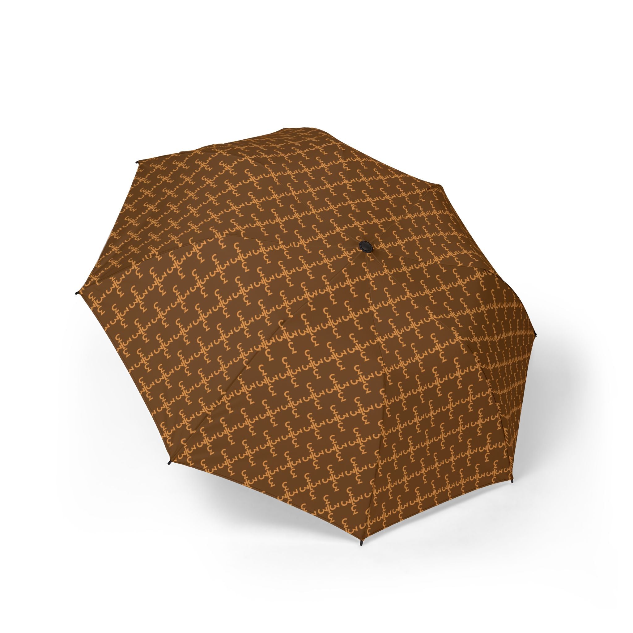 Twisted 313 Brown Compact Foldable Umbrella - Tonyalicious Tees