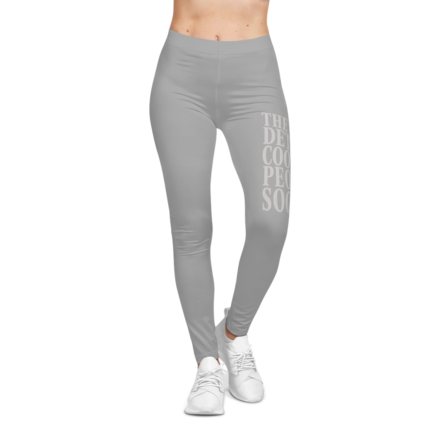 The Detroit Cool People Society Printed Leggings - Grey - Tonyalicious Tees