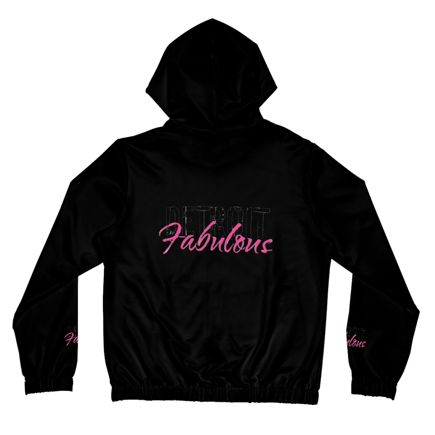 Detroit Fabulous Black Lightweight Zip Hoodie - Tonyalicious Tees