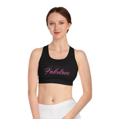 Detroit Fabulous White Sports Bra - Tonyalicious Tees