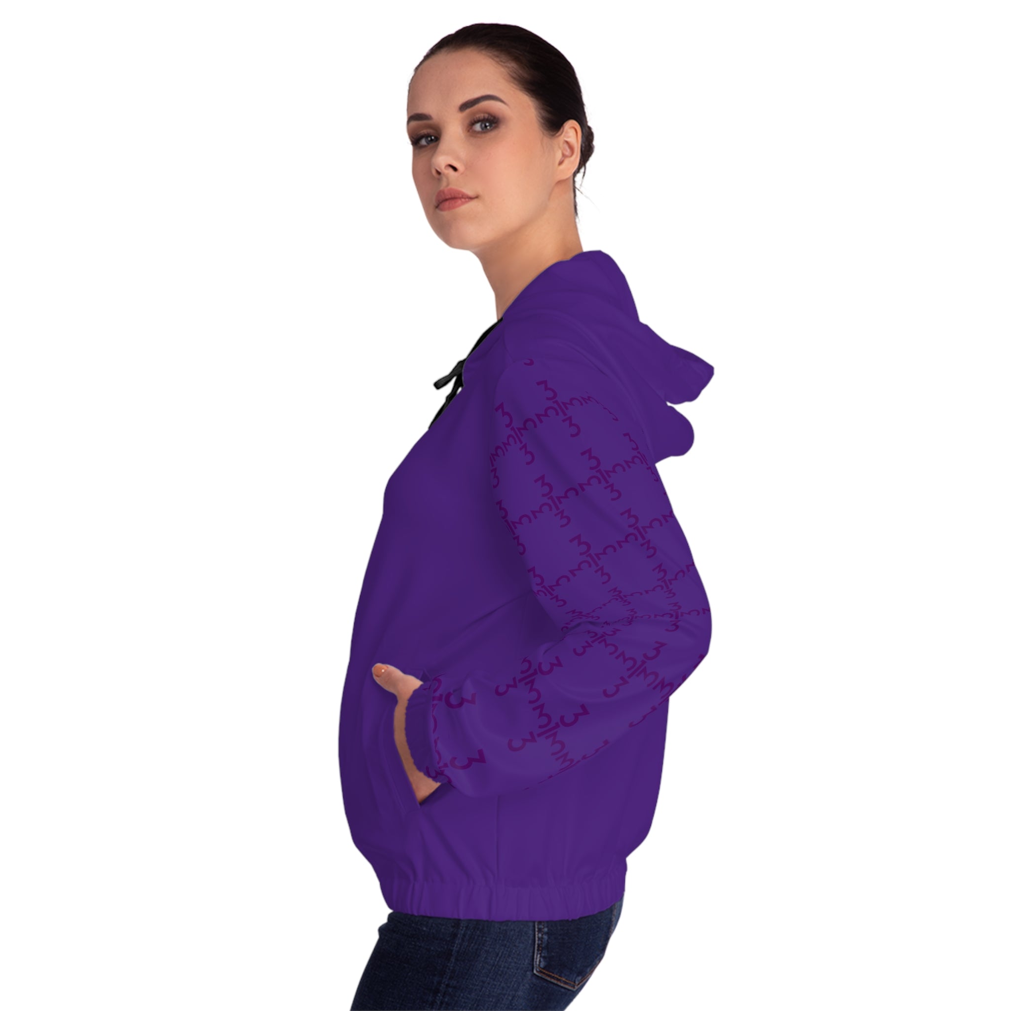 Twisted 313 Women’s Purple Lightweight Zip Hoodie - Tonyalicious Tees