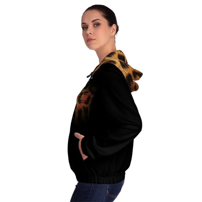 Sexy Leopard Print Zip Hoodie