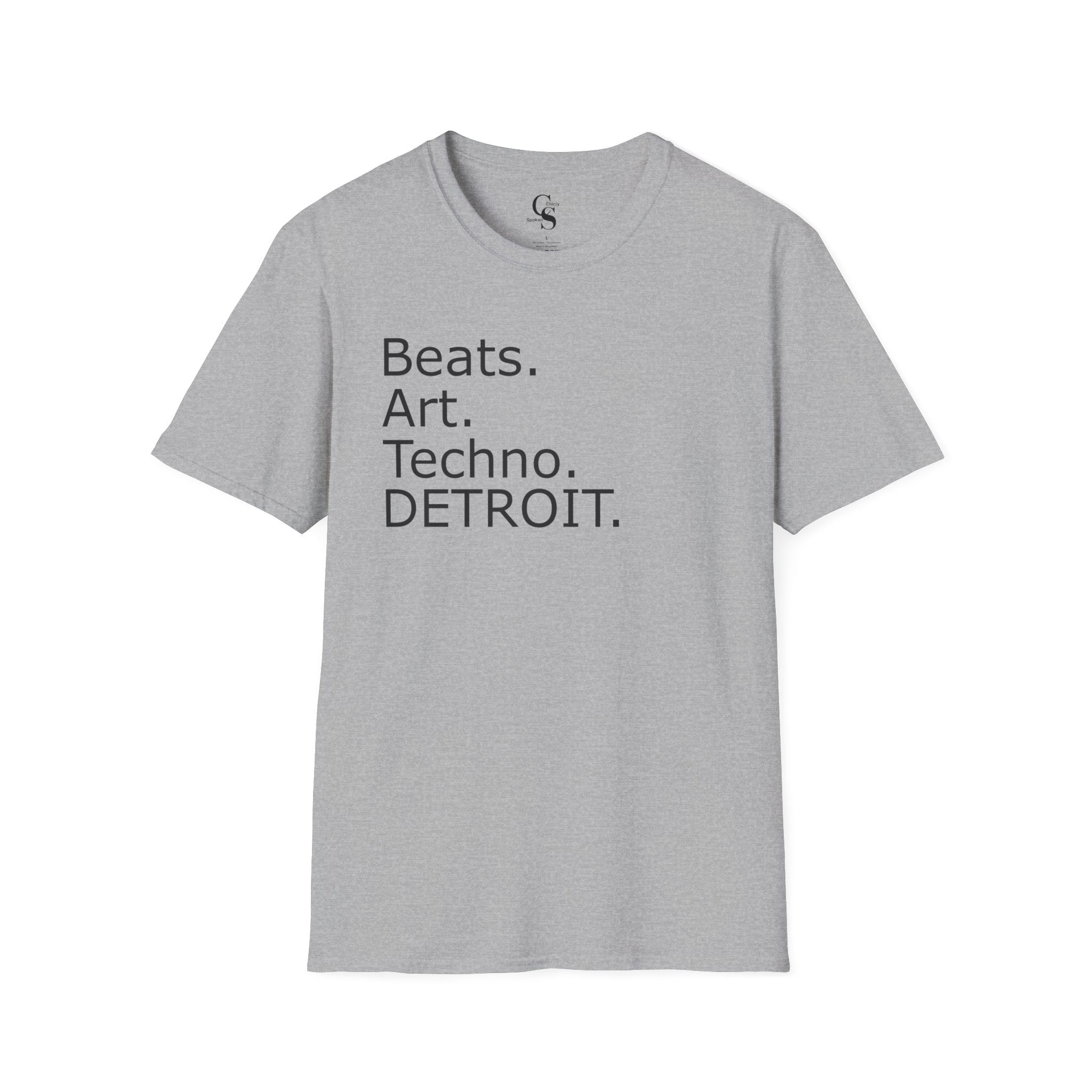 Beats. Art. Techno. Detroit Tee - Front and Back Print