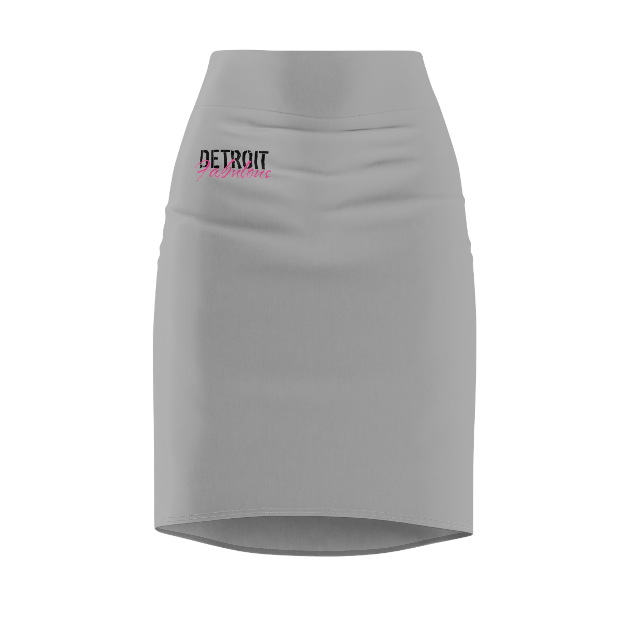 Detroit Fabulous Gray Mid Waist Pencil Skirt - Tonyalicious Tees