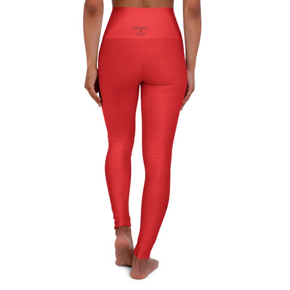 Detroit Is Sexy Red High-Waisted Yoga Leggings - Tonyalicious Tees
