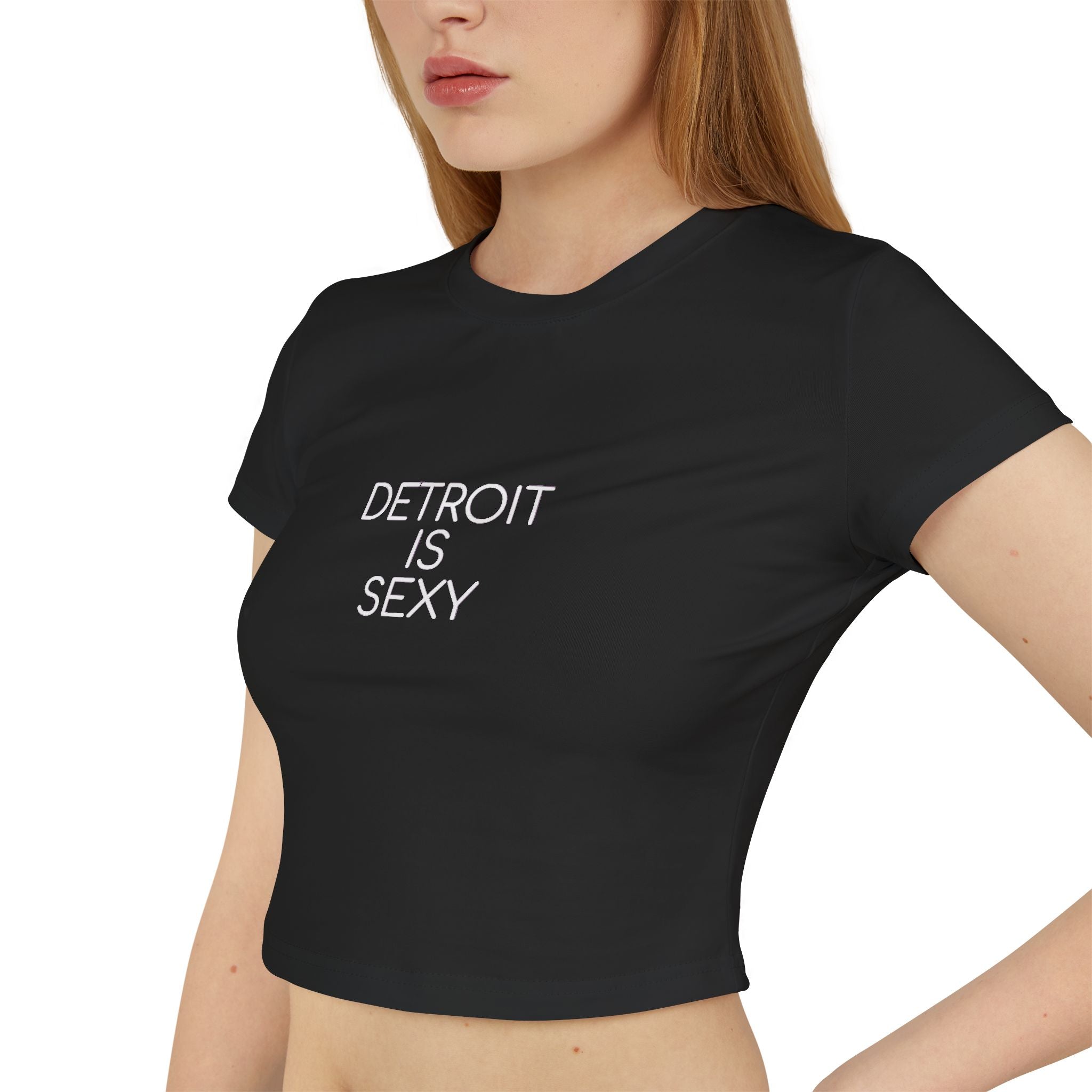 Detroit Is Sexy Ladies Baby Tee - Front and Back Print - Tonyalicious Tees