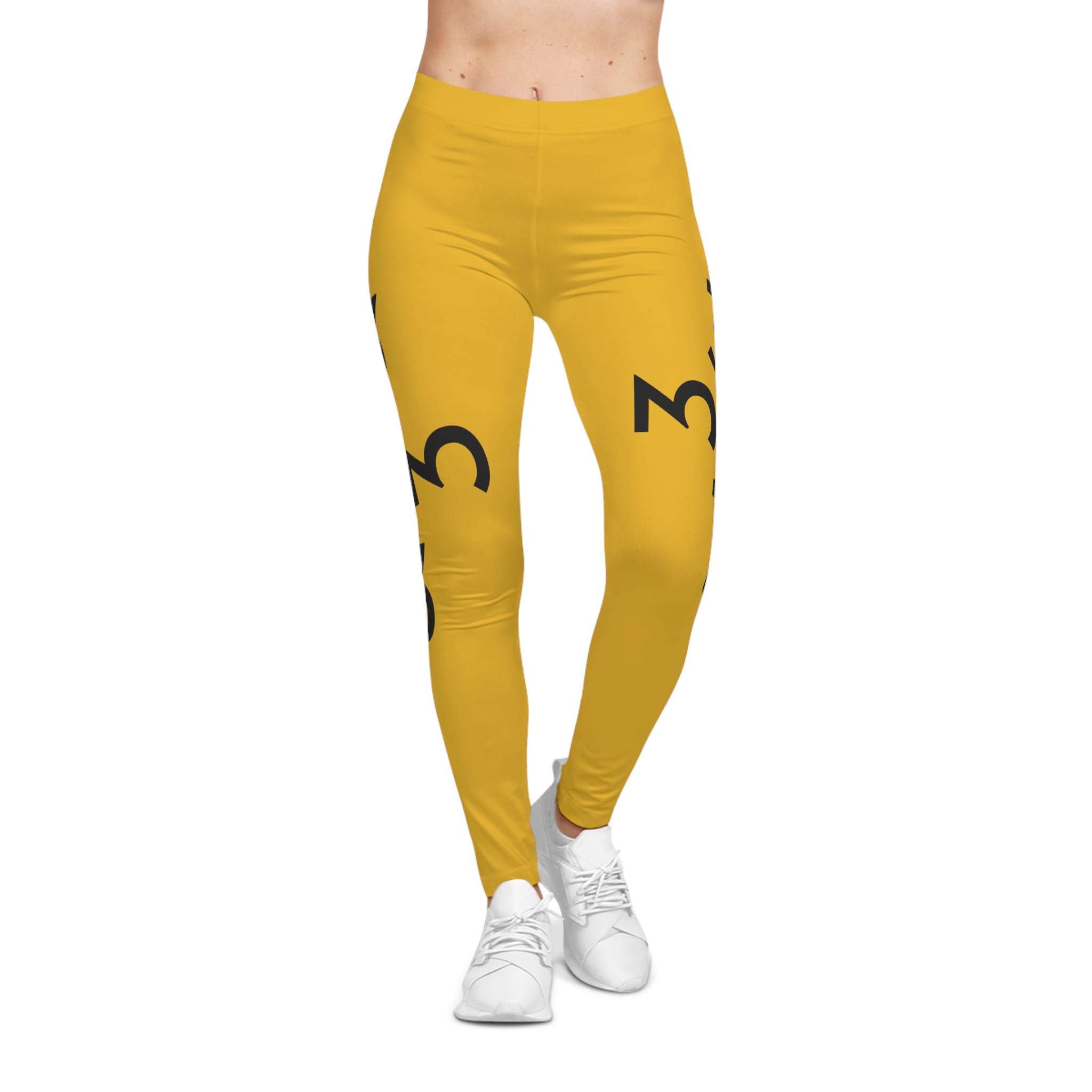 Twisted 313 Bold Black and Yellow Leggings - Tonyalicious Tees