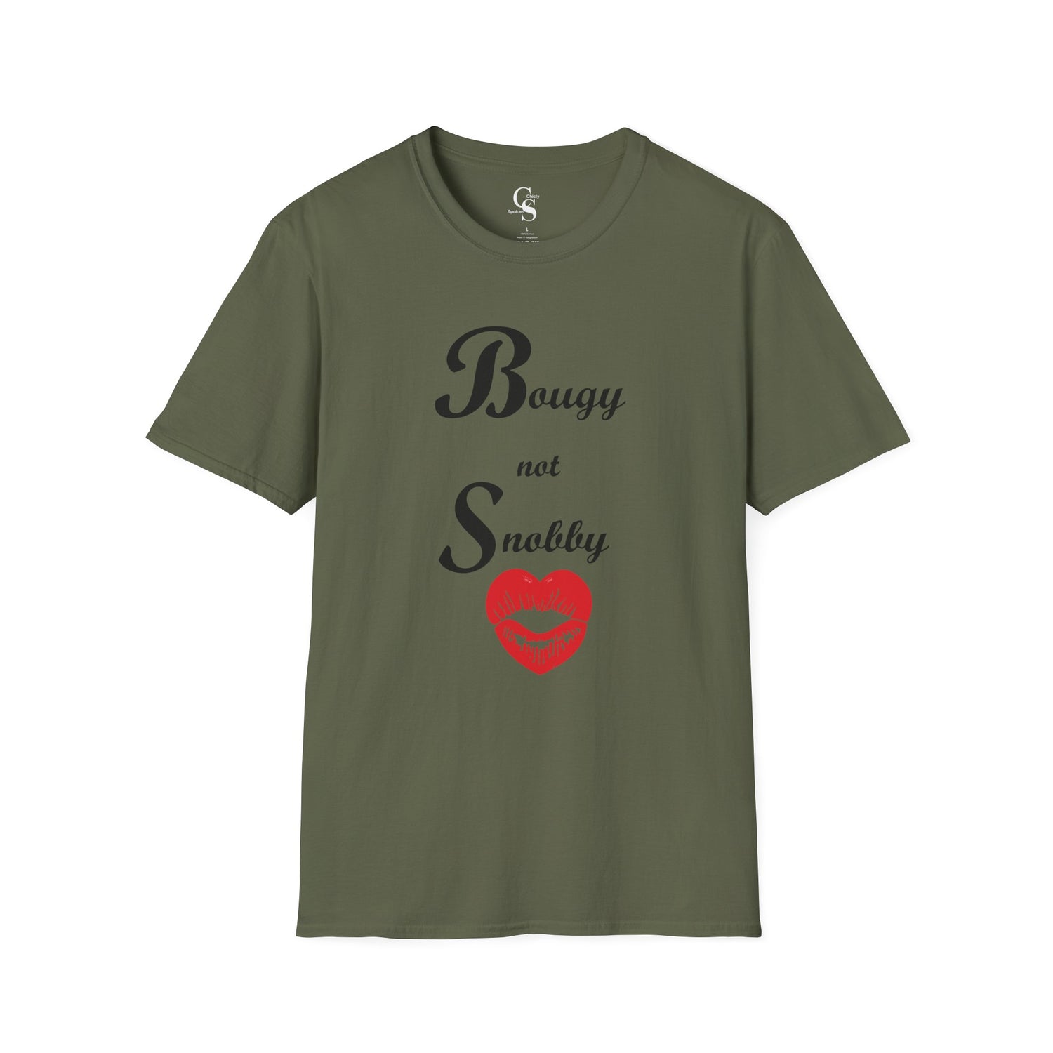 Bougy not Snobby Tee - Black Print - Tonyalicious Tees