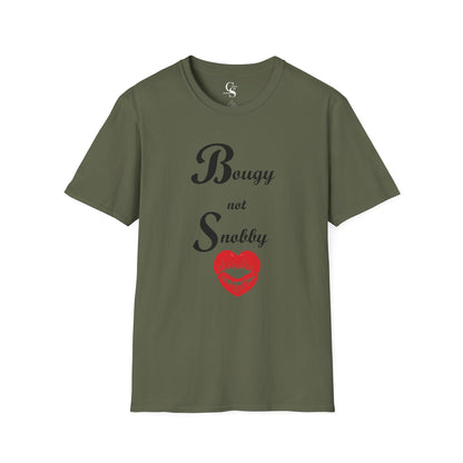 Bougy not Snobby Tee - Black Print - Tonyalicious Tees