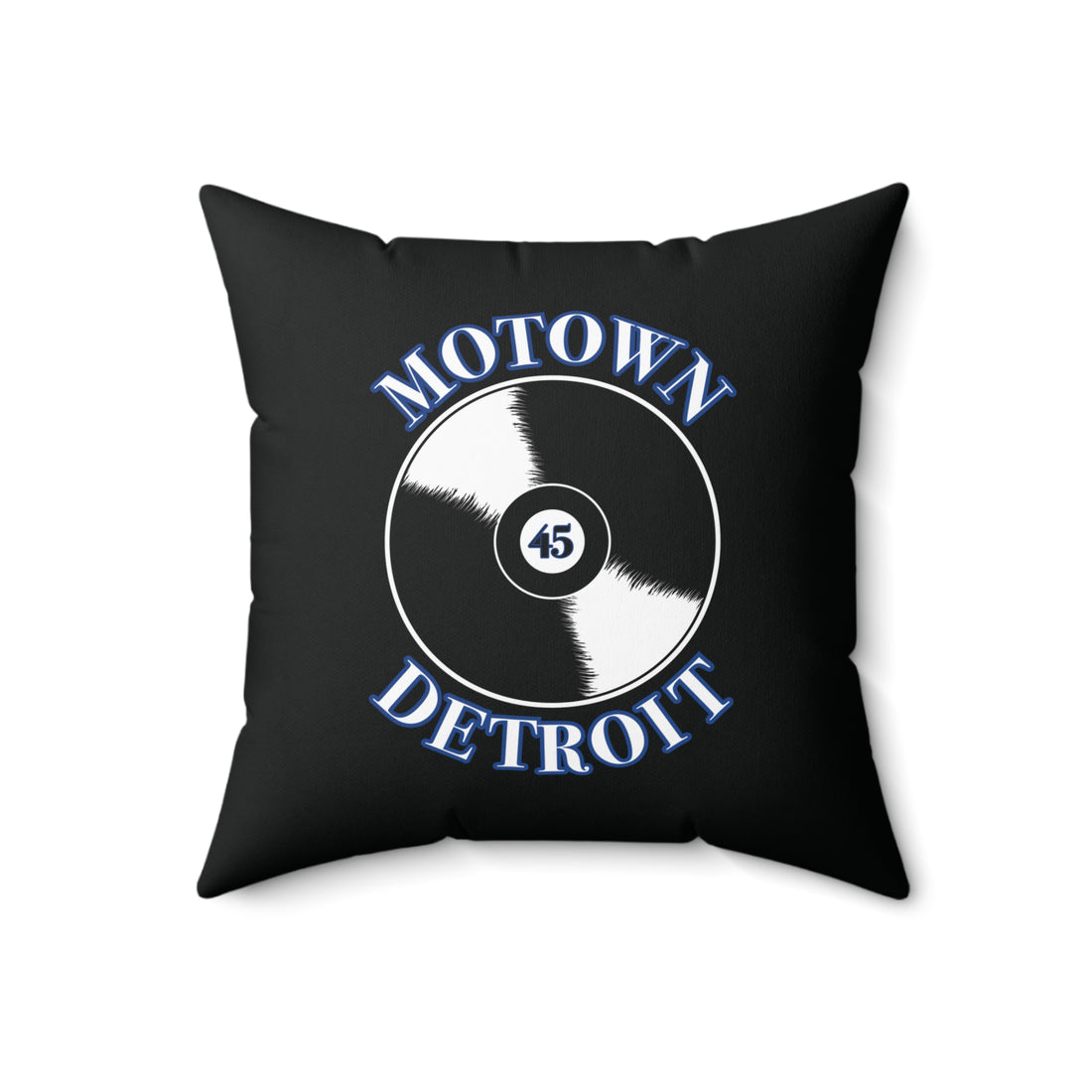 Retro Motown Record Pillow - Blue