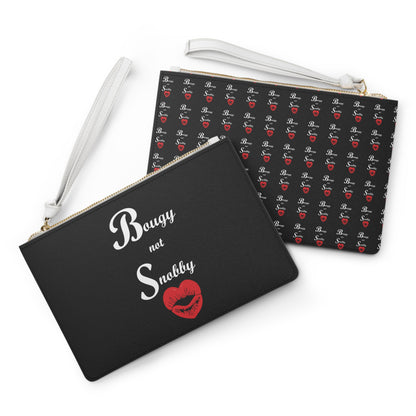 Bougy Not Snobby Black Clutch Bag Wristlet - Tonyalicious Tees