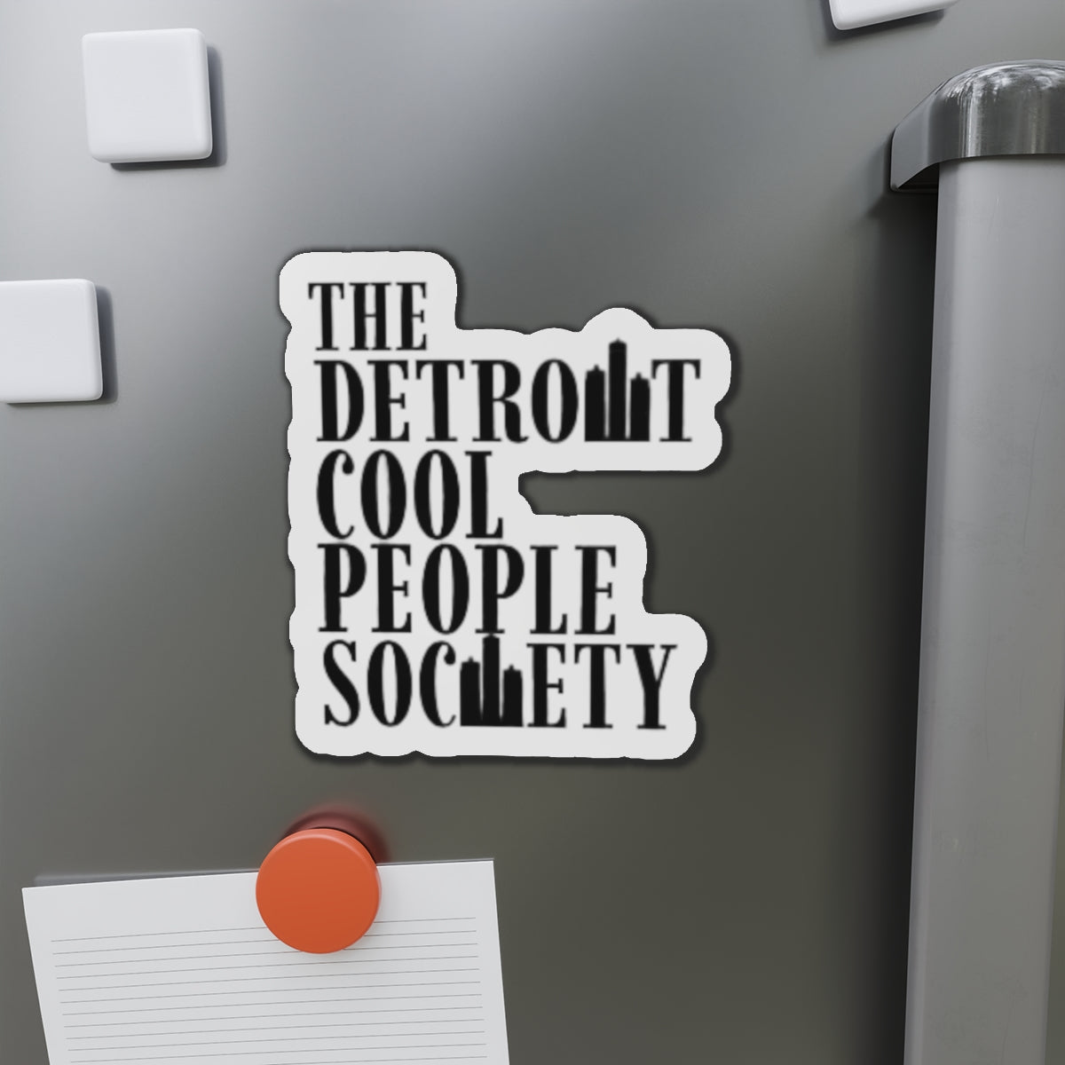 The Detroit Cool People Society Die-Cut Refrigerator Magnet