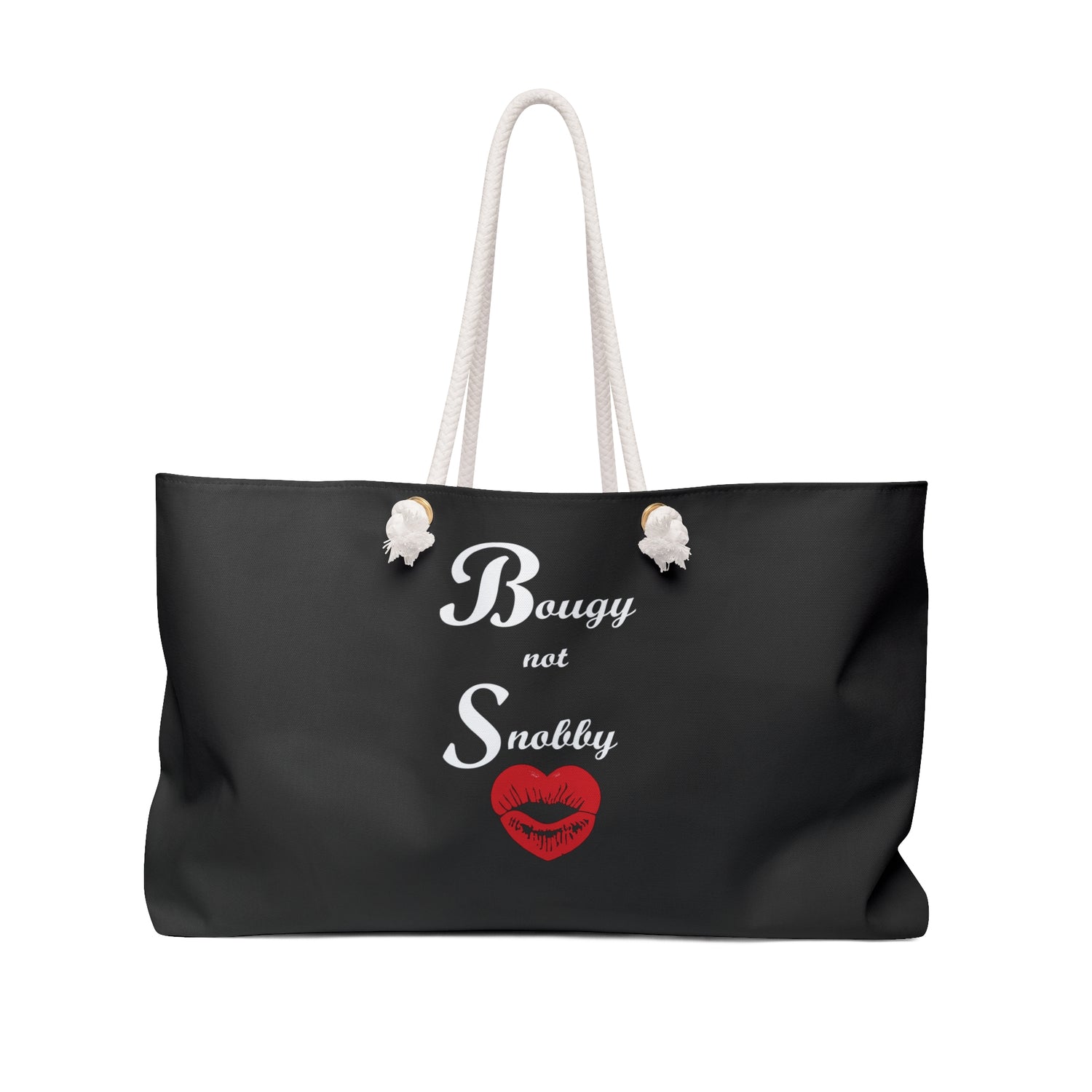 Bougy Not Snobby Black Travel Weekender Bag - Tonyalicious Tees