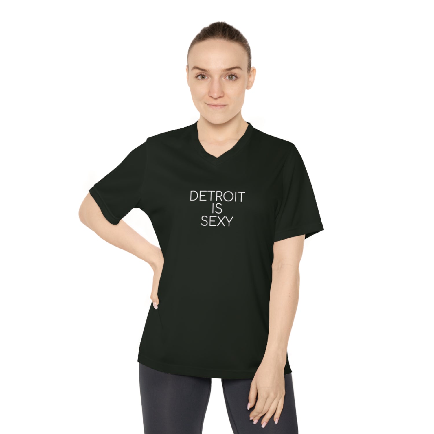 Detroit is Sexy Athletic Performance V-Neck Tee - Tonyalicious Tees