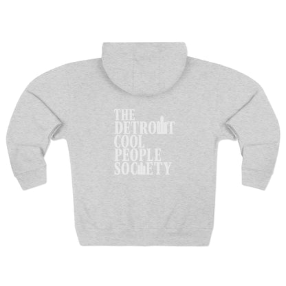 Detroit Cool People Society Zip Hoodie - Front and Back - Tonyalicious Tees