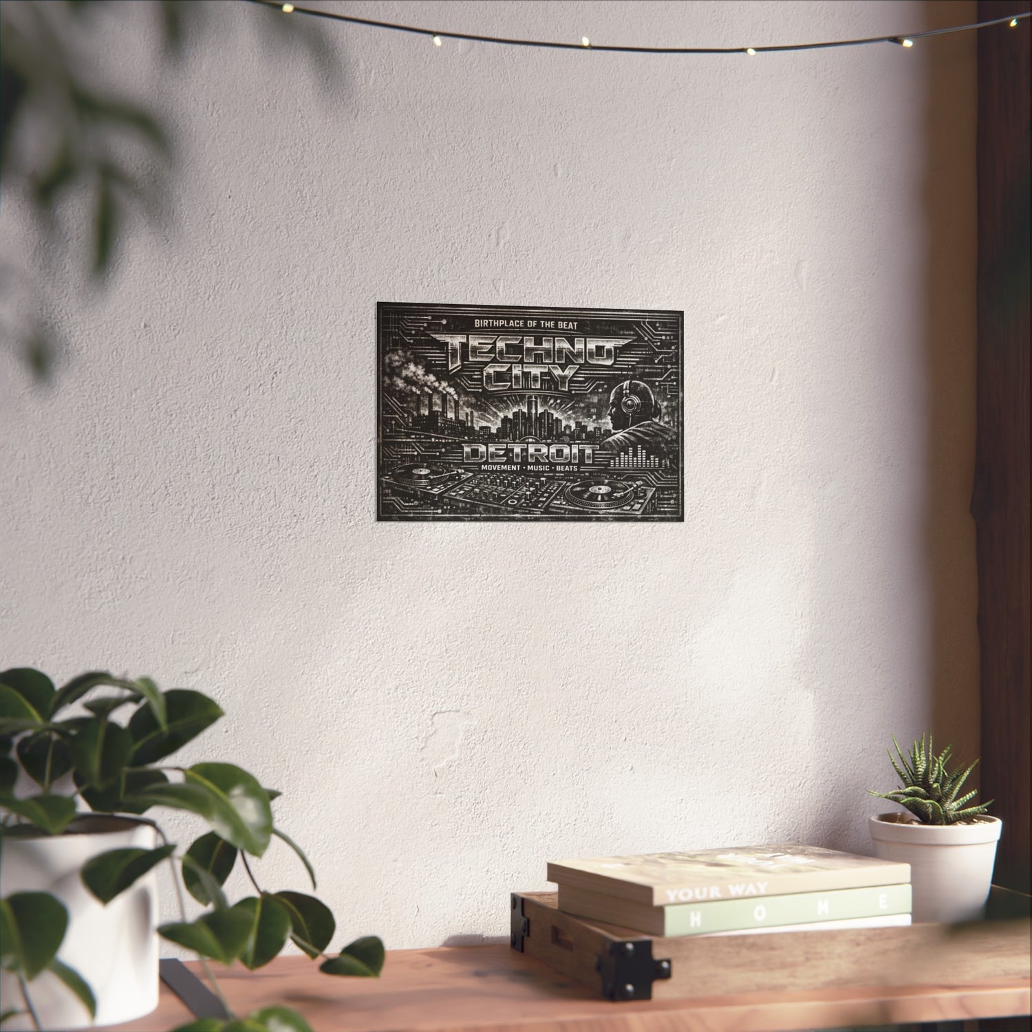 Techno City Detroit Vintage Fine Art Poster