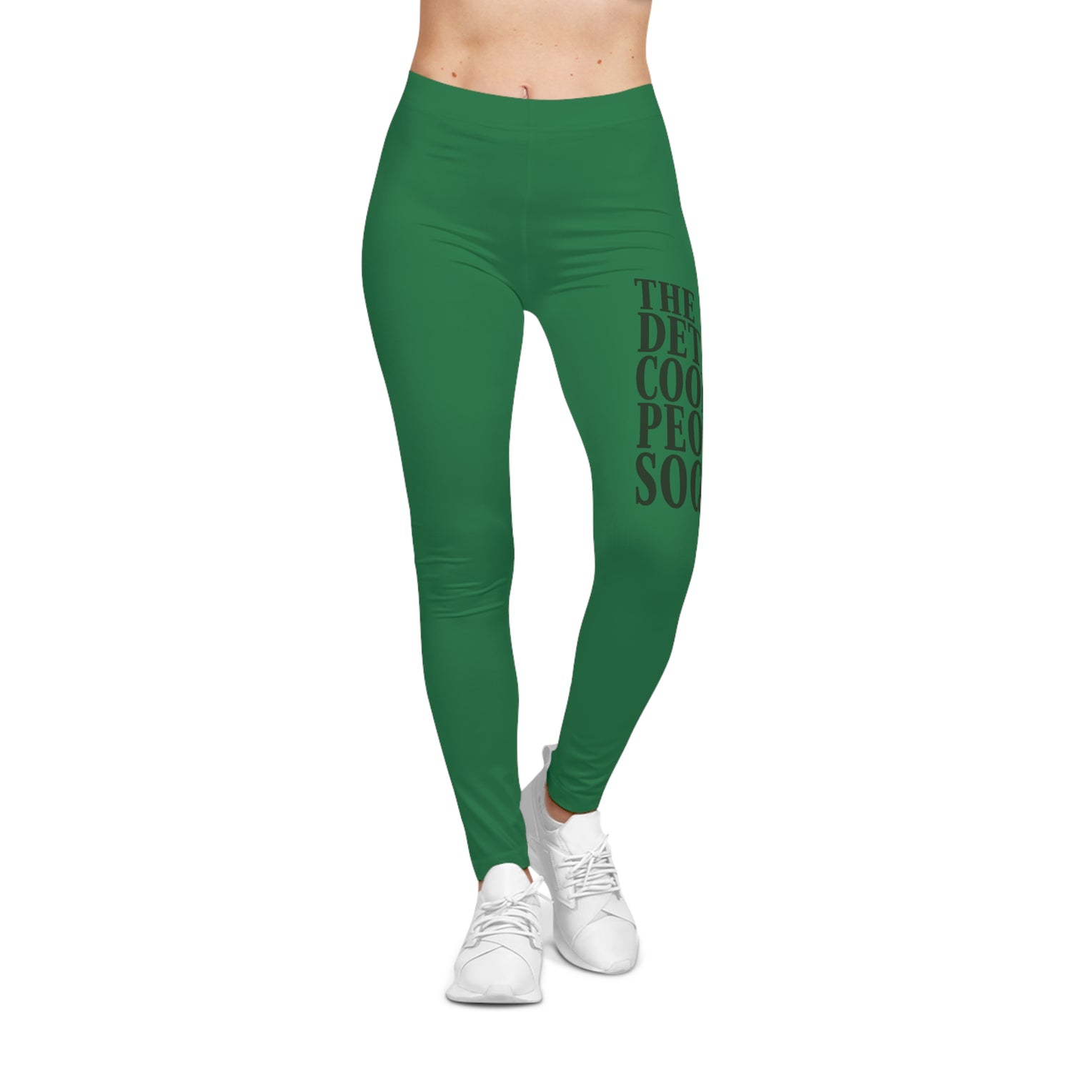 The Detroit Cool People Society Printed Leggings - Green - Tonyalicious Tees