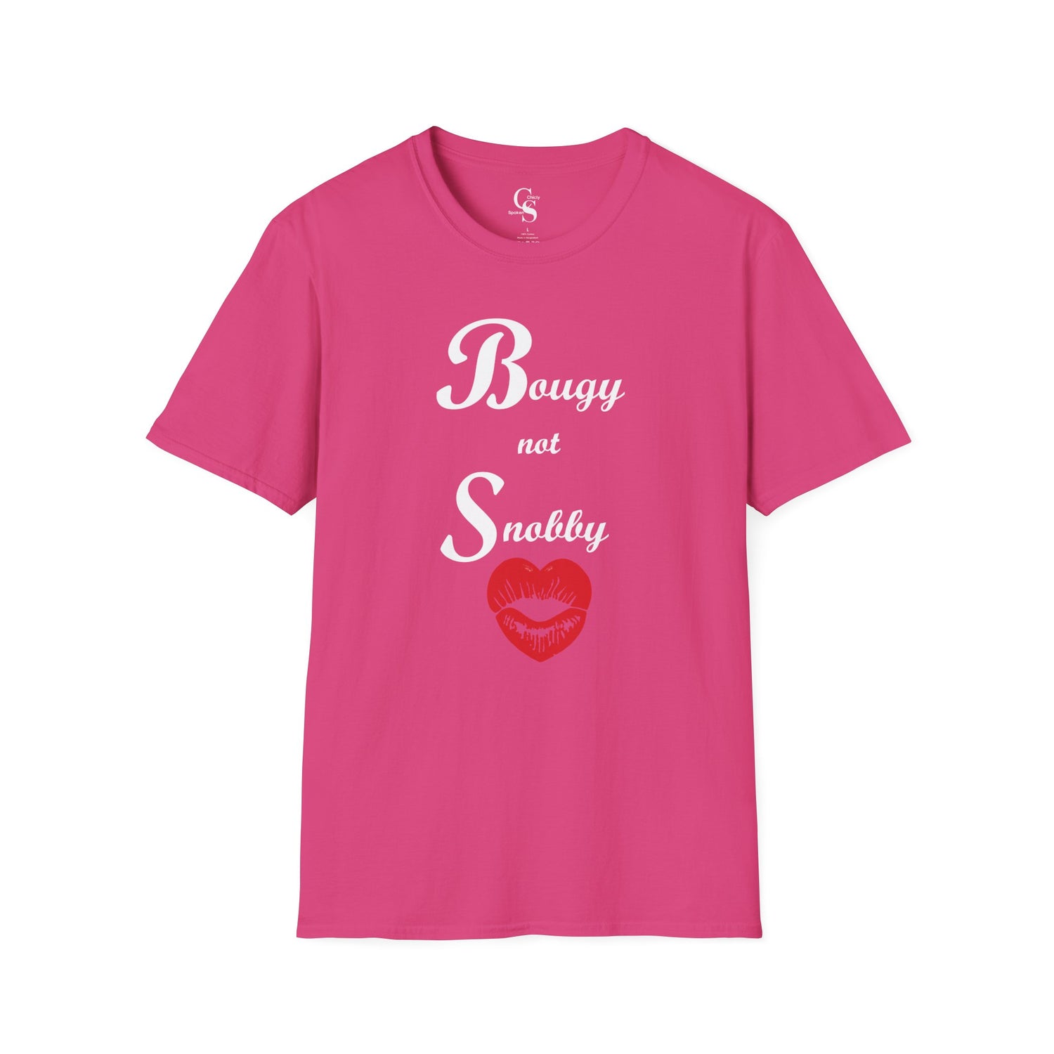 Bougy Not Snobby Tee - White Print - Tonyalicious Tees