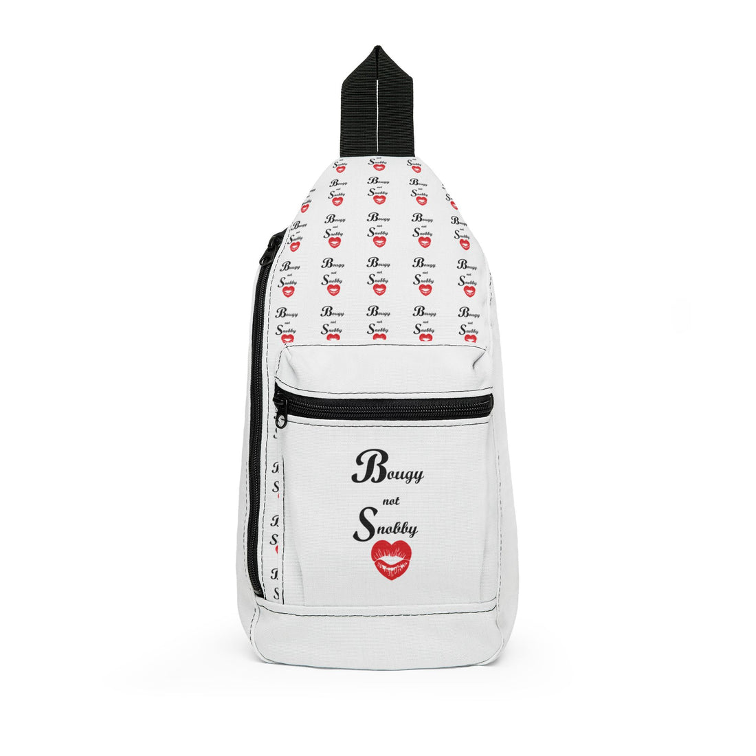 Bougy and Snobby White Crossbody Sling Bag - Tonyalicious Tees