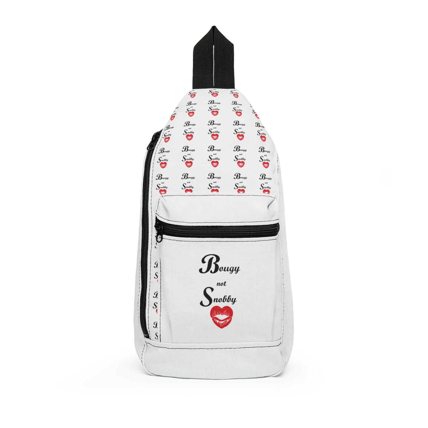 Bougy and Snobby White Crossbody Sling Bag - Tonyalicious Tees