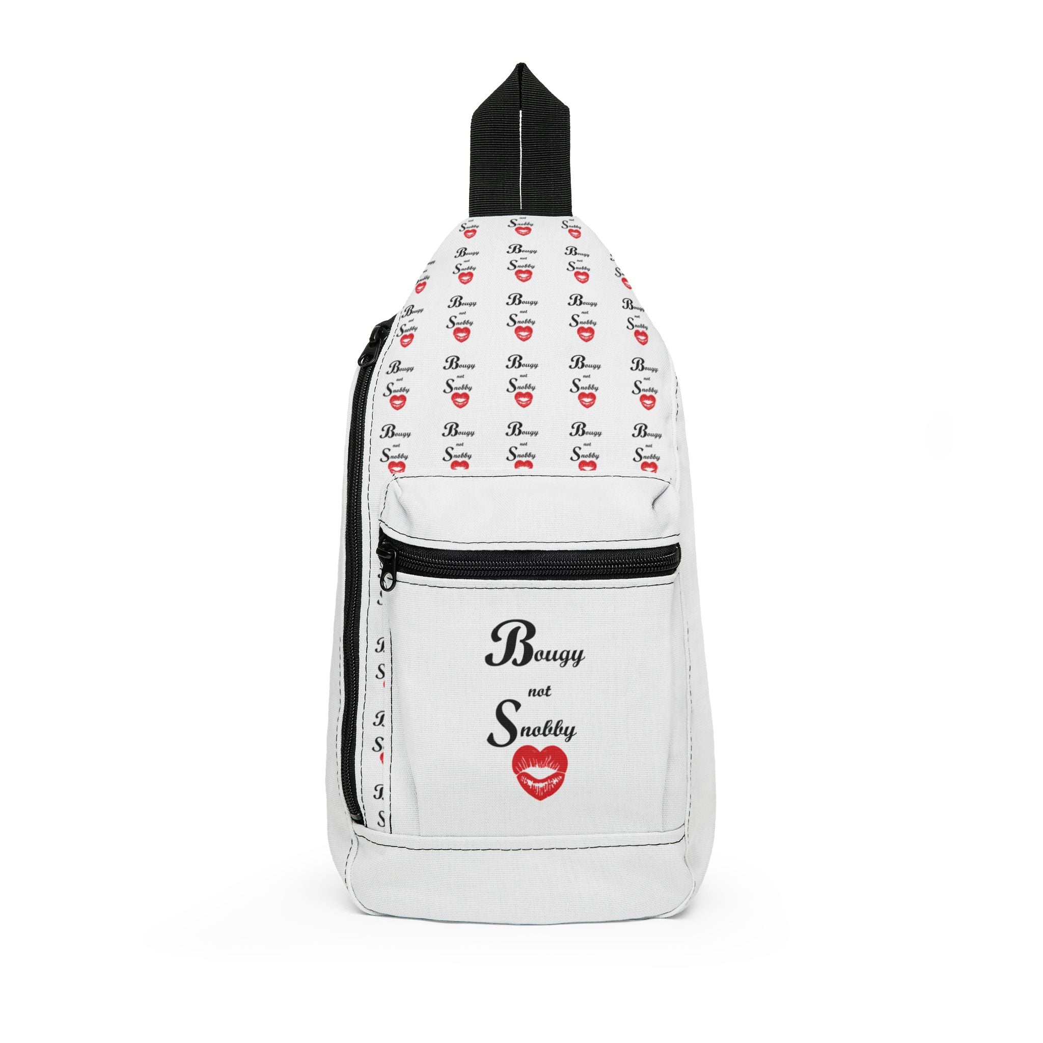 Bougy and Snobby White Crossbody Sling Bag - Tonyalicious Tees