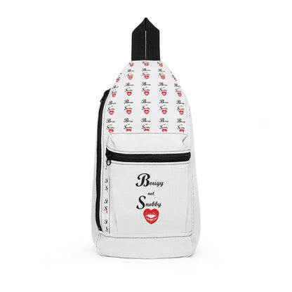 Bougy and Snobby White Crossbody Sling Bag - Tonyalicious Tees
