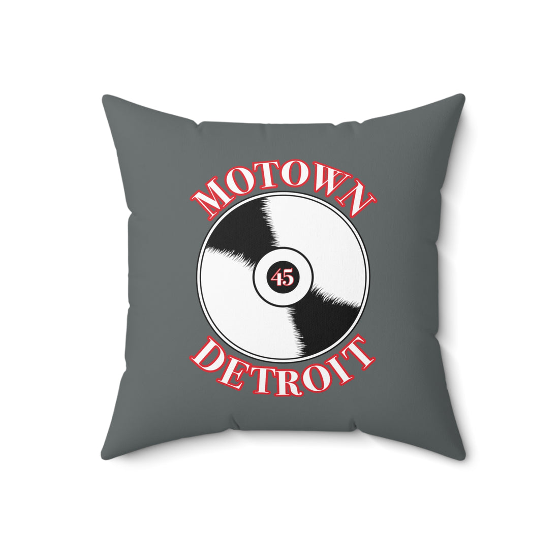 Retro Motown Record Pillow - Red