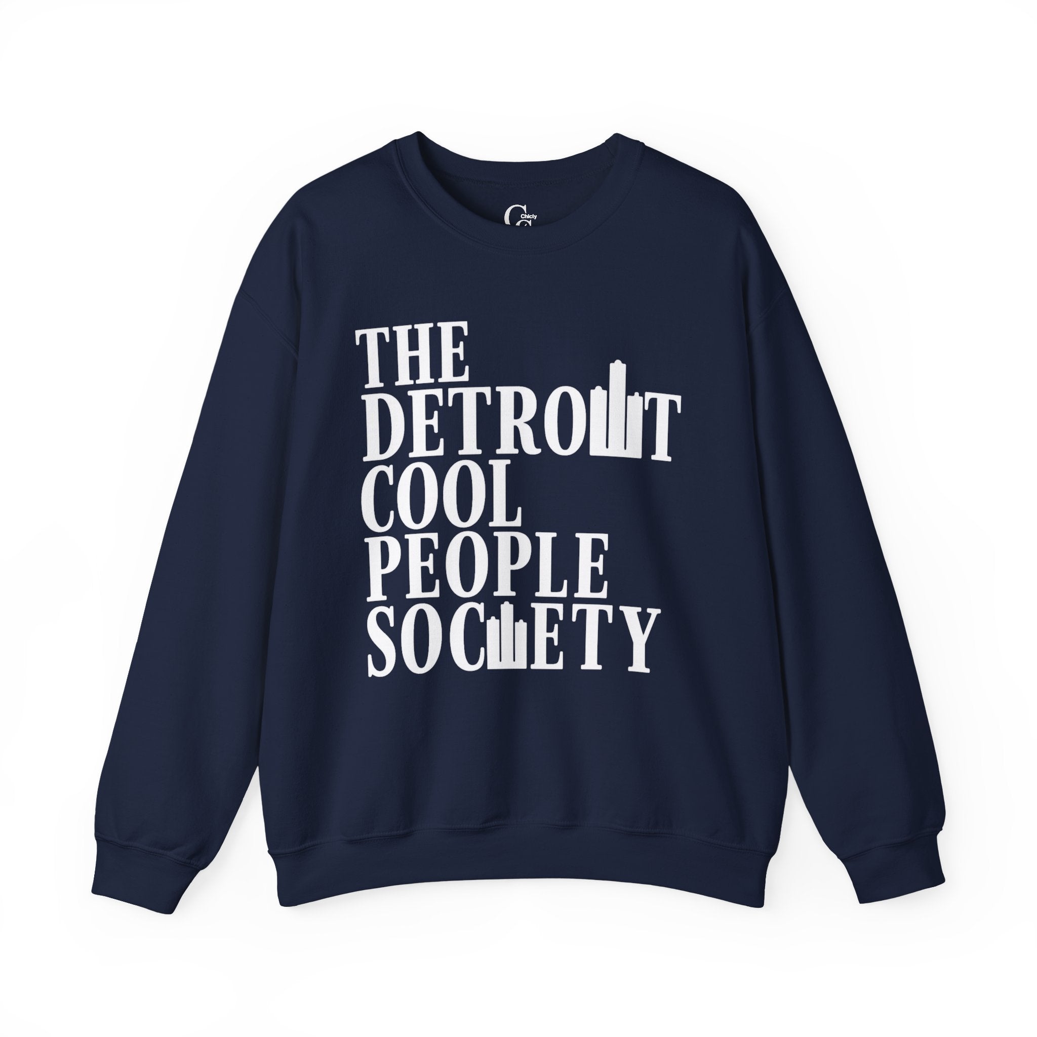 Detroit Cool People Society Crewneck Sweatshirt - Tonyalicious Tees