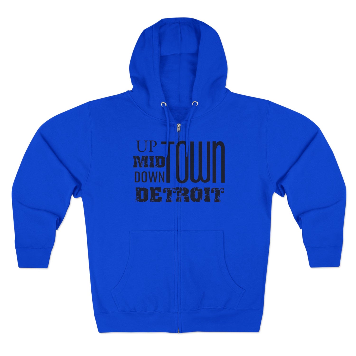 Up, Mid, Downtown Detroit Zip Up Hoodie