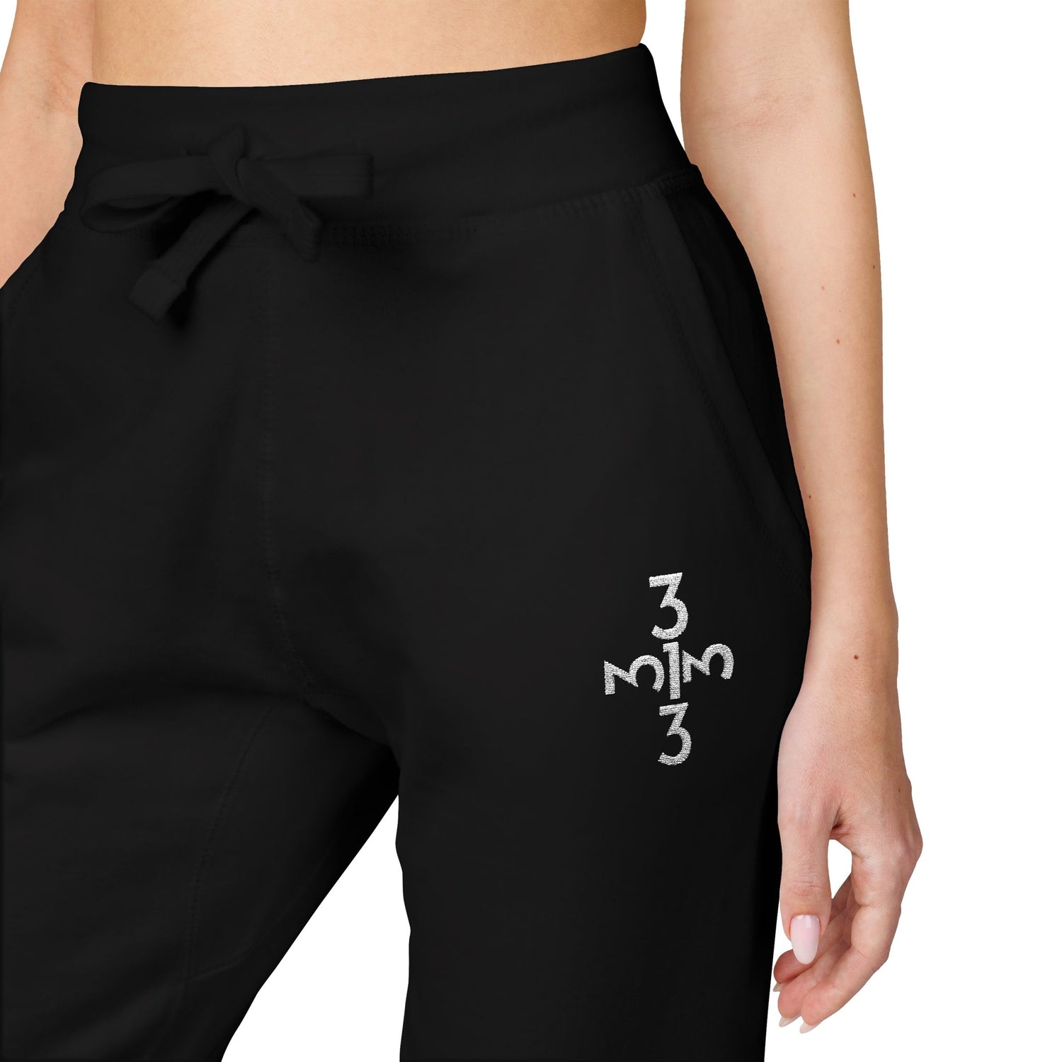 Twisted 313 Unisex Embroidered Joggers - White Print - Tonyalicious Tees