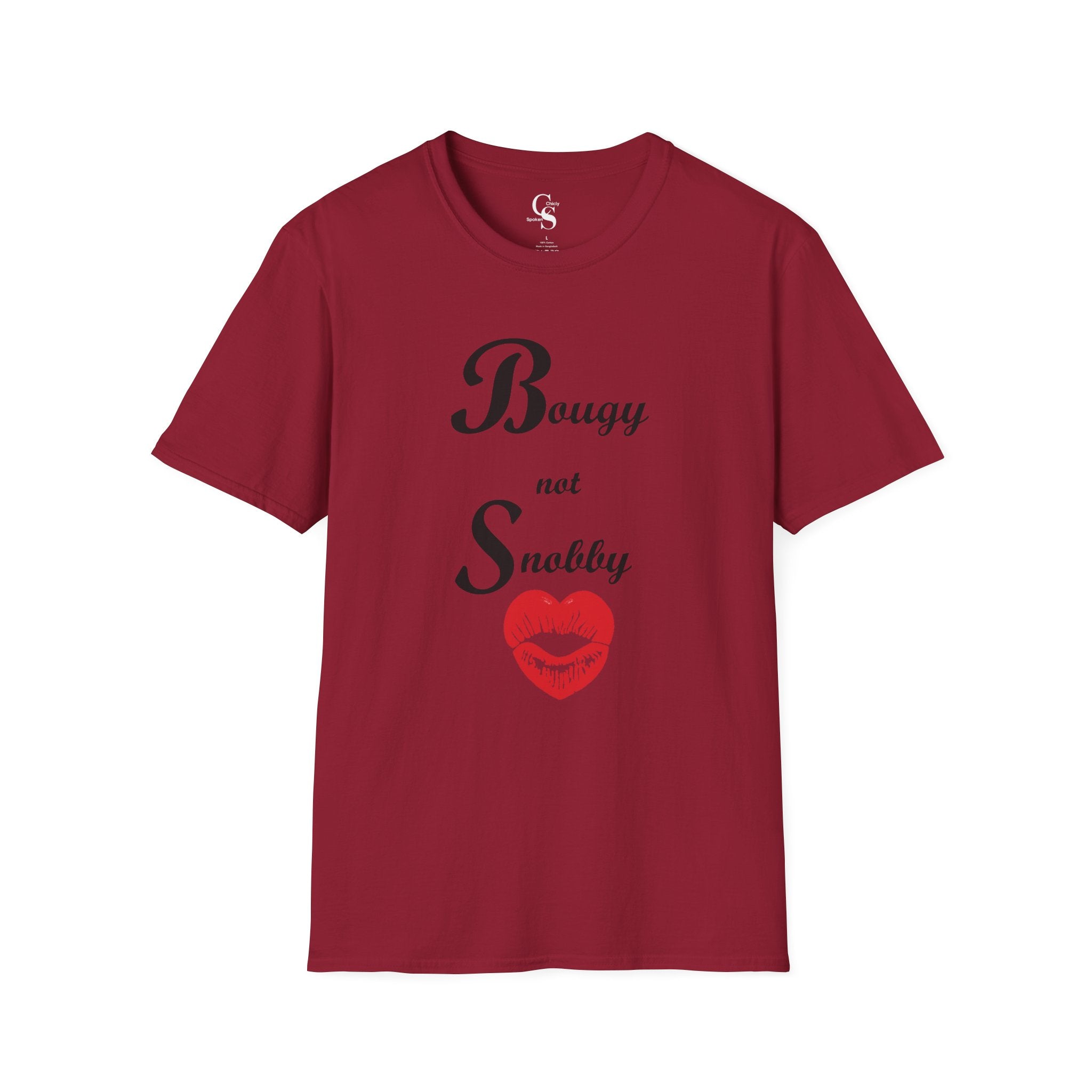Bougy not Snobby Tee - Black Print - Tonyalicious Tees