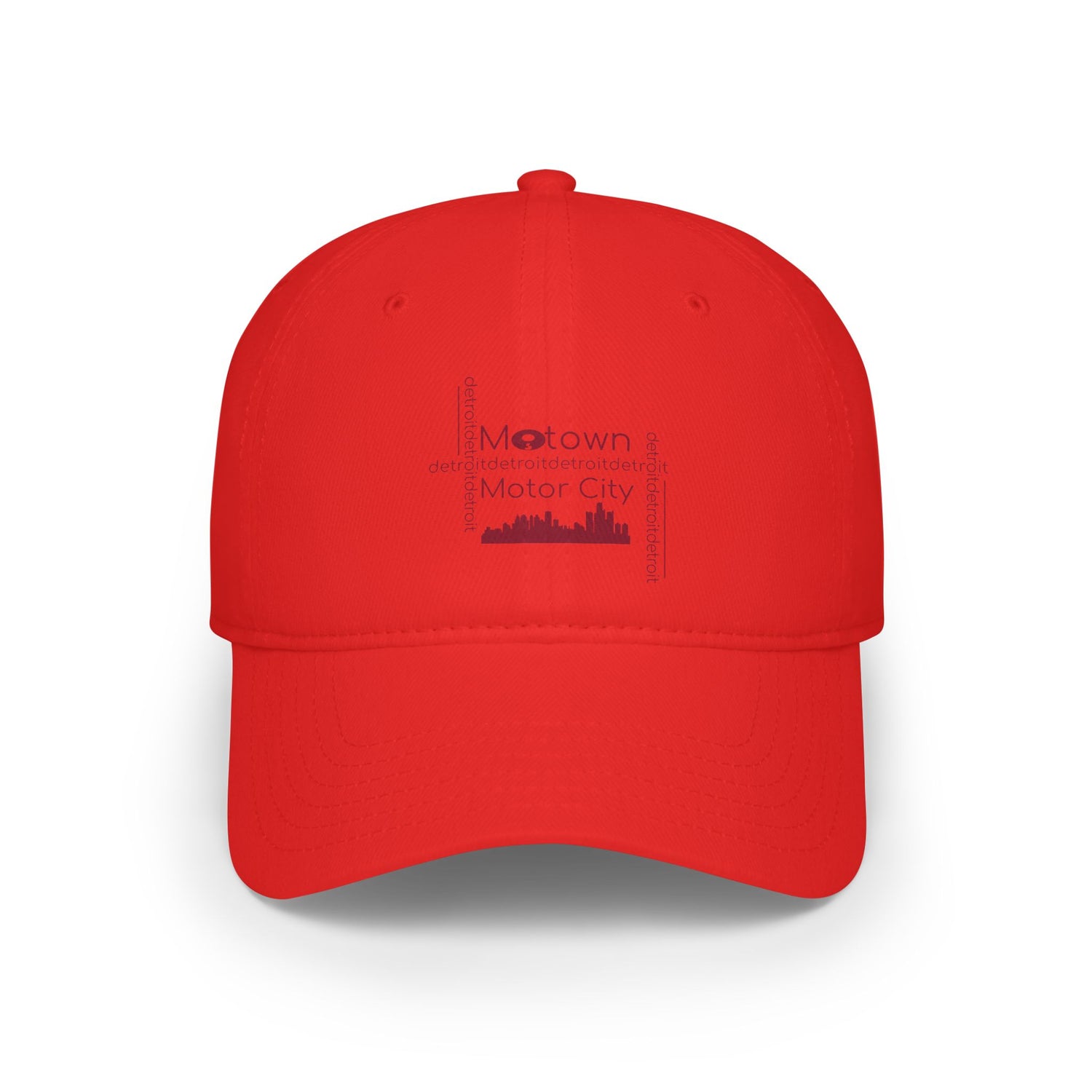 Motown Motor City Baseball Cap - Red - Tonyalicious Tees