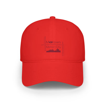 Motown Motor City Baseball Cap - Red - Tonyalicious Tees