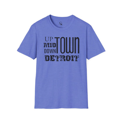 Up, Mid, Downtown Detroit Tee - Tonyalicious Tees