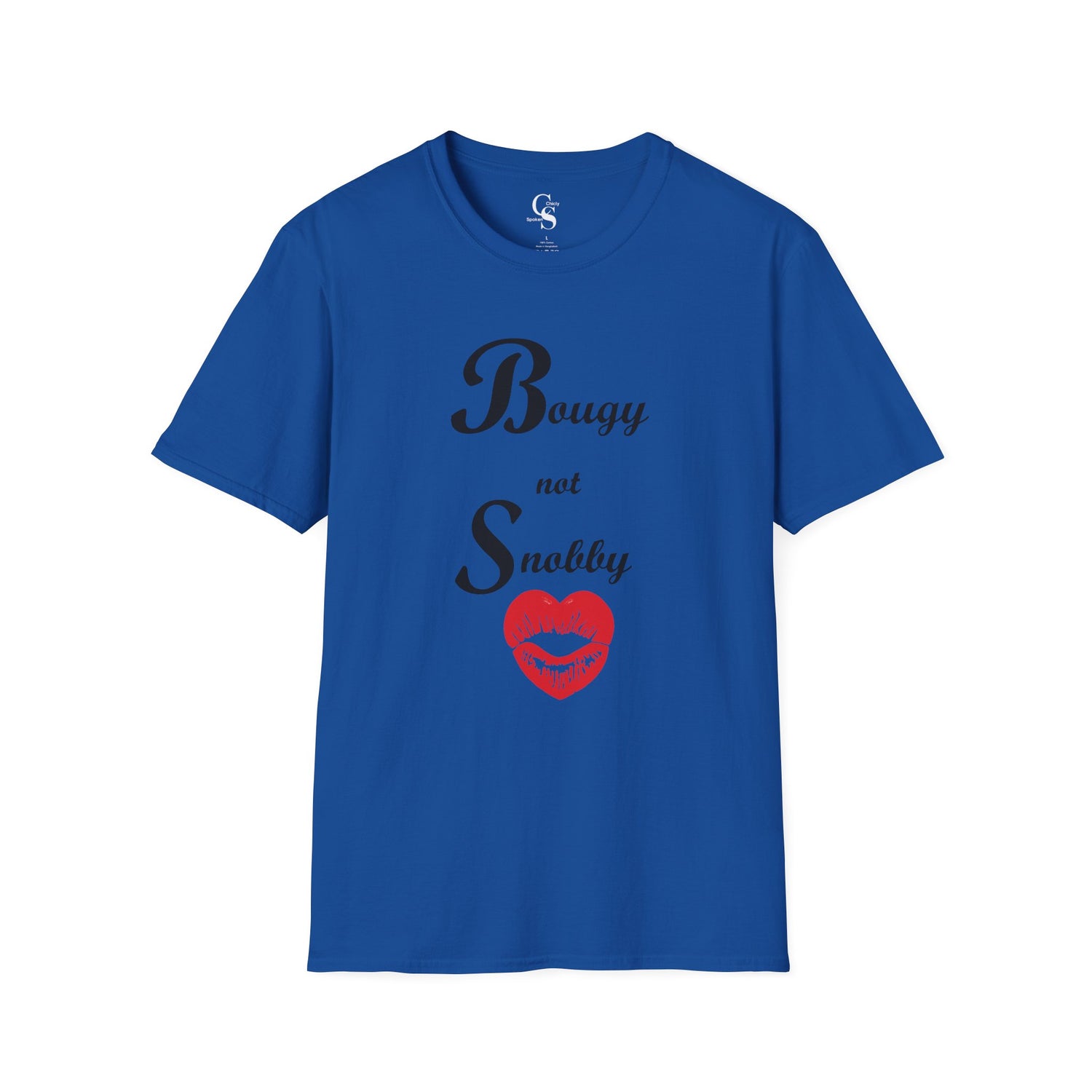 Bougy not Snobby Tee - Black Print - Tonyalicious Tees