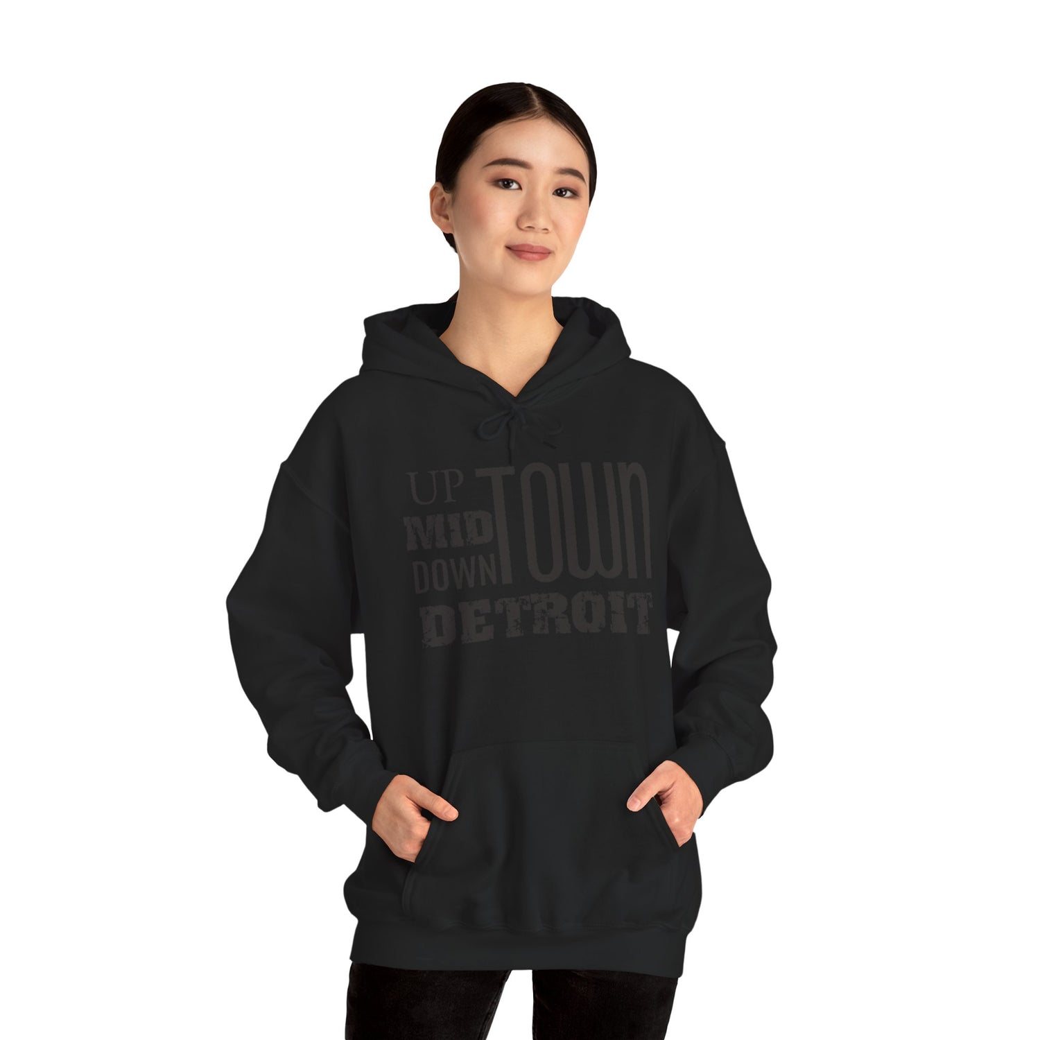Up, Mid, Downtown Detroit Hoodie - Multicolor Print - Tonyalicious Tees