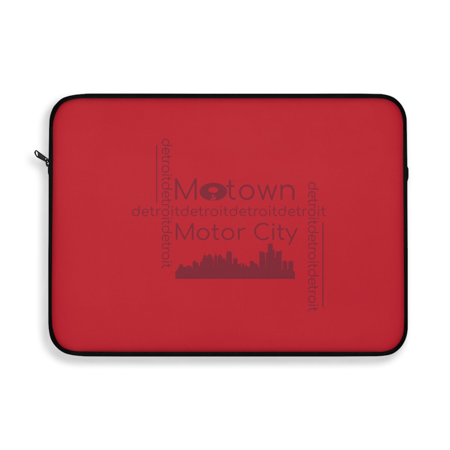 Motown Motor City Laptop Sleeve - Red - Tonyalicious Tees