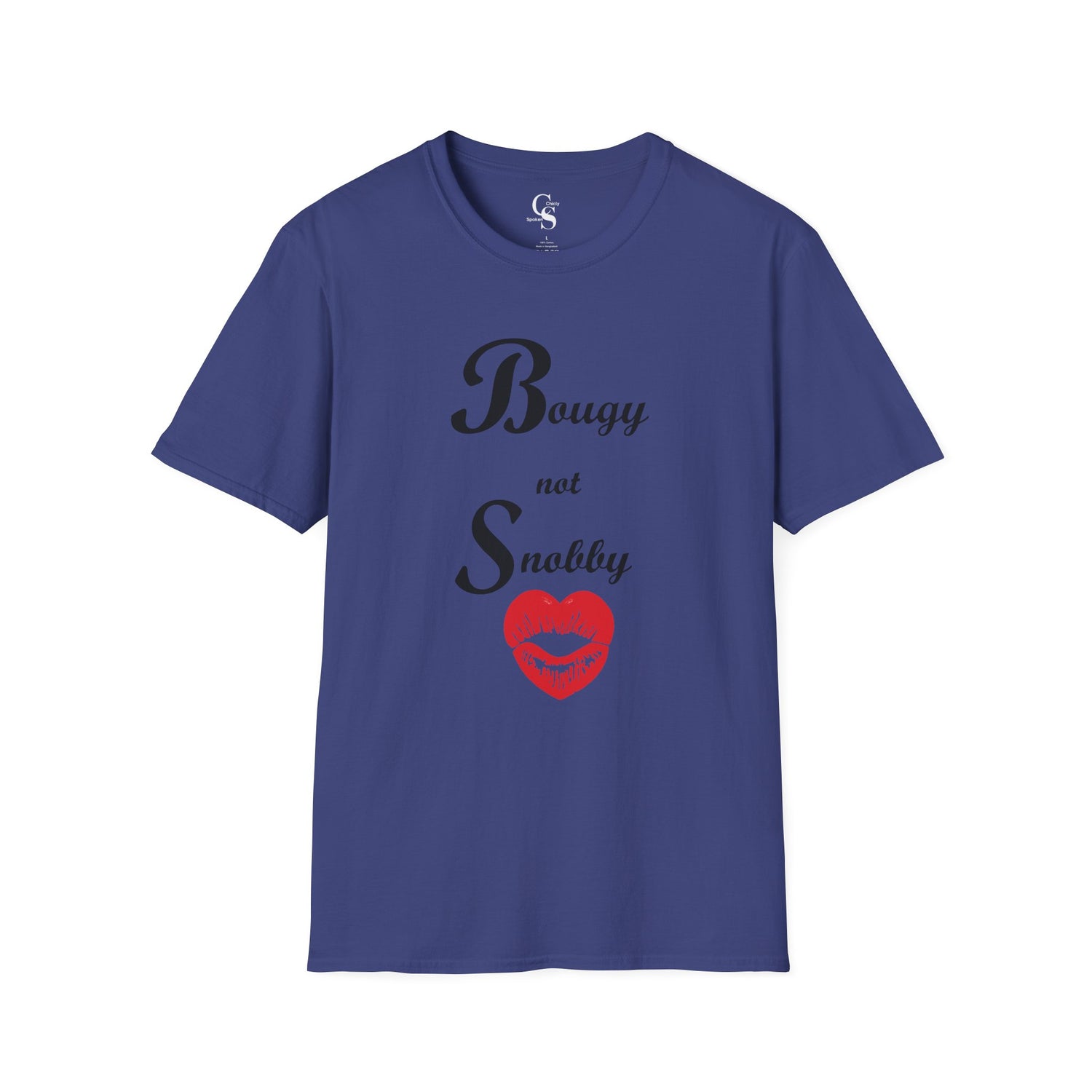 Bougy not Snobby Tee - Black Print - Tonyalicious Tees