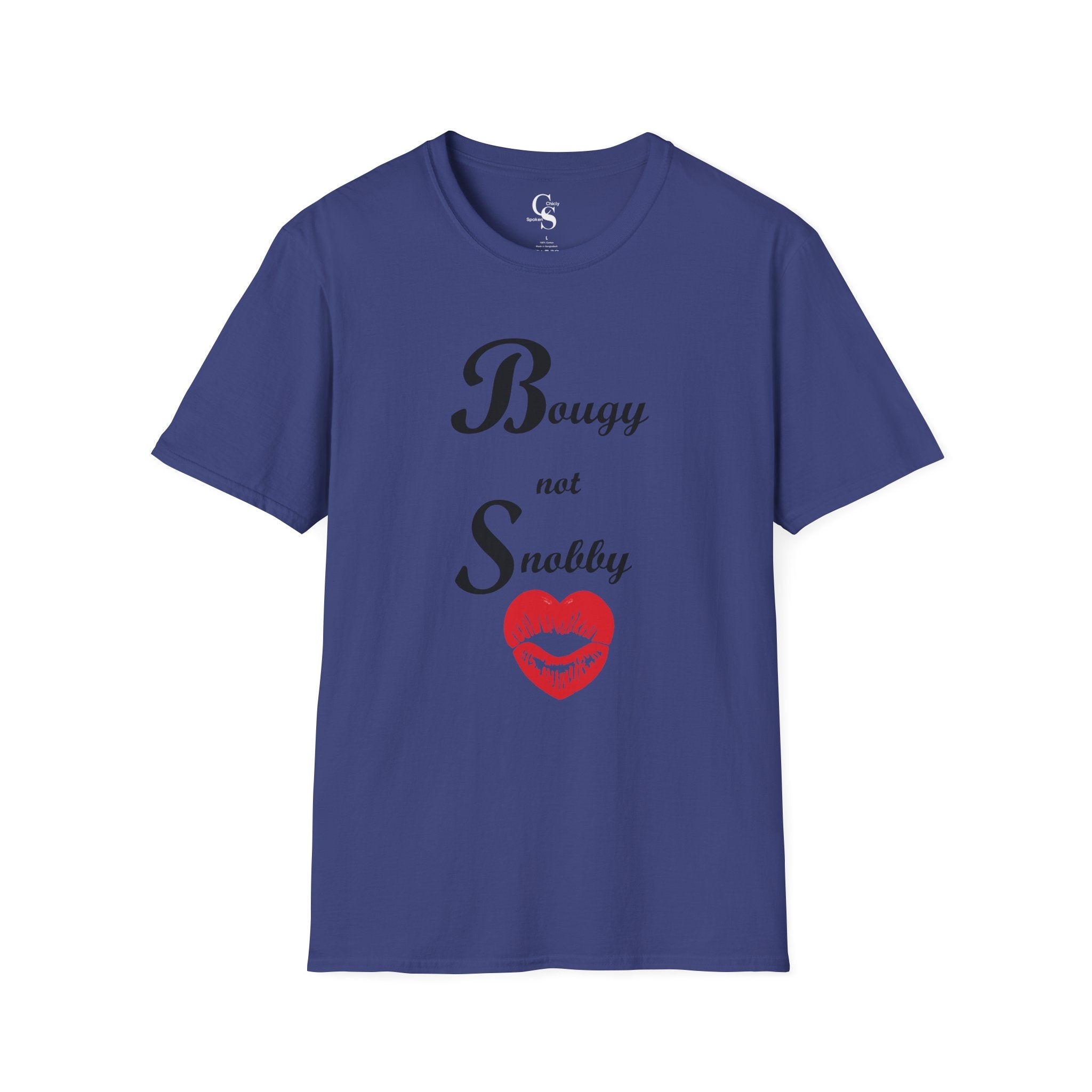 Bougy not Snobby Tee - Black Print - Tonyalicious Tees