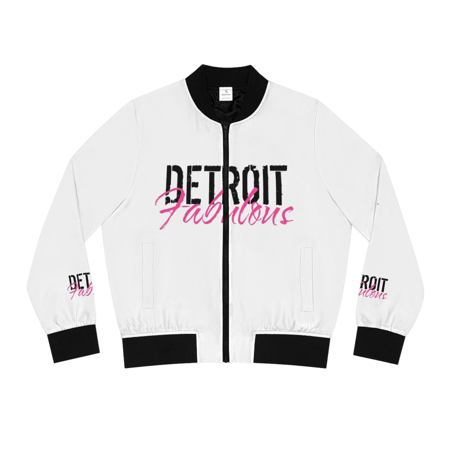 Detroit Fabulous White Bomber Jacket - Tonyalicious Tees